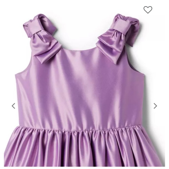 TODDLER GIRL SATIN BOW SLEEVE DRESS - Picture 3 of 3